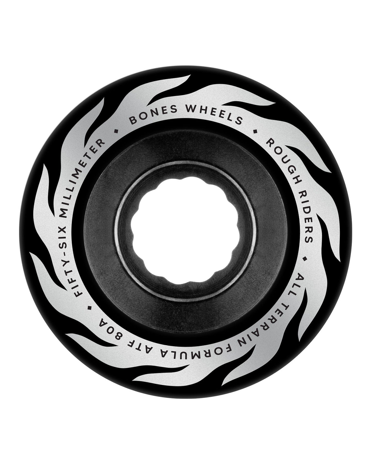 Bones Eternal Flame Rough Rider Wheels - Black - WSCPRR065680X4 - 842357196131