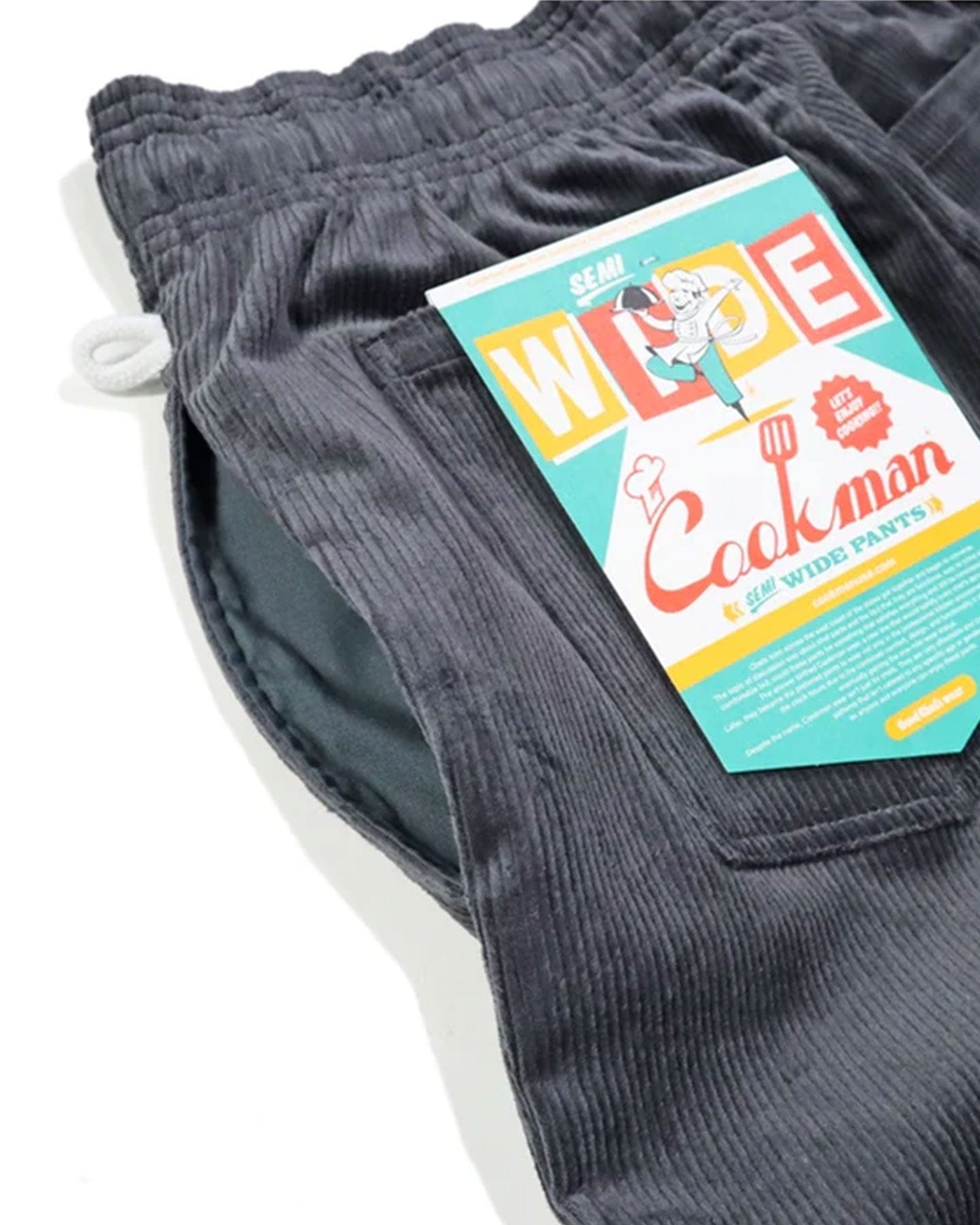 Cookman Chef Corduroy Pants Semiwide - Charcoal - -