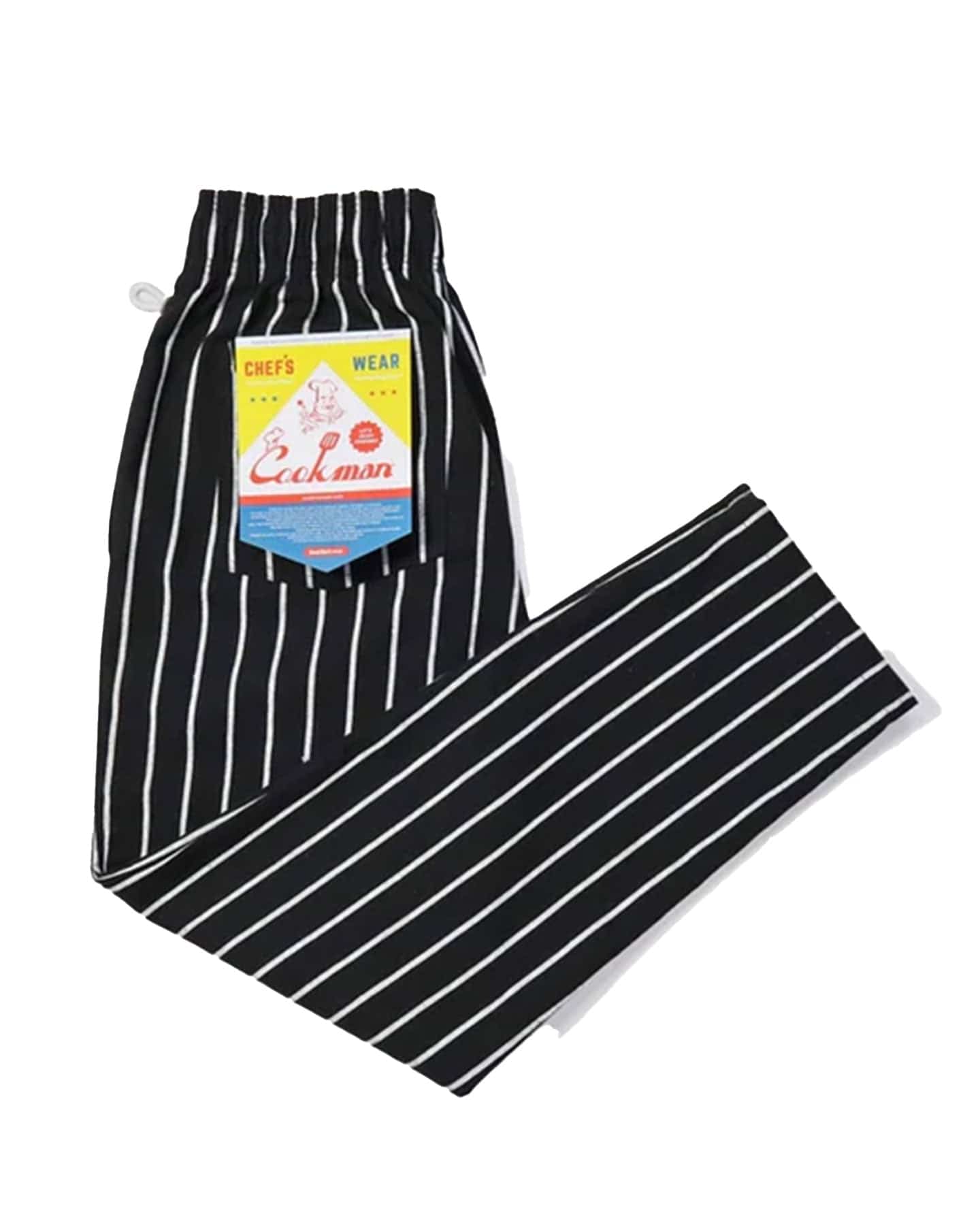 Cookman Chef Pants Duck Canvas Stripe Black - Main Image