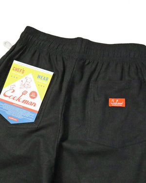Cookman Chef Pants Linen - Black - -