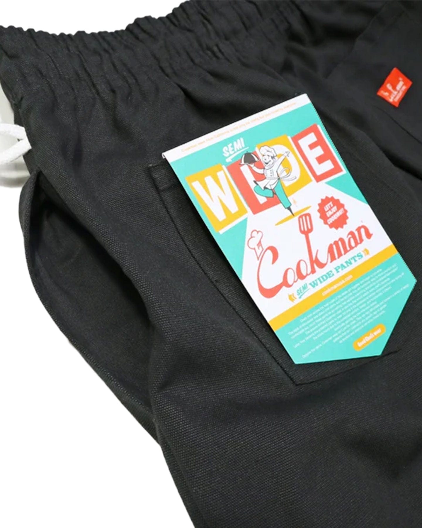 Cookman Chef Pants Semi Wide - Duck Canvas / Black - -