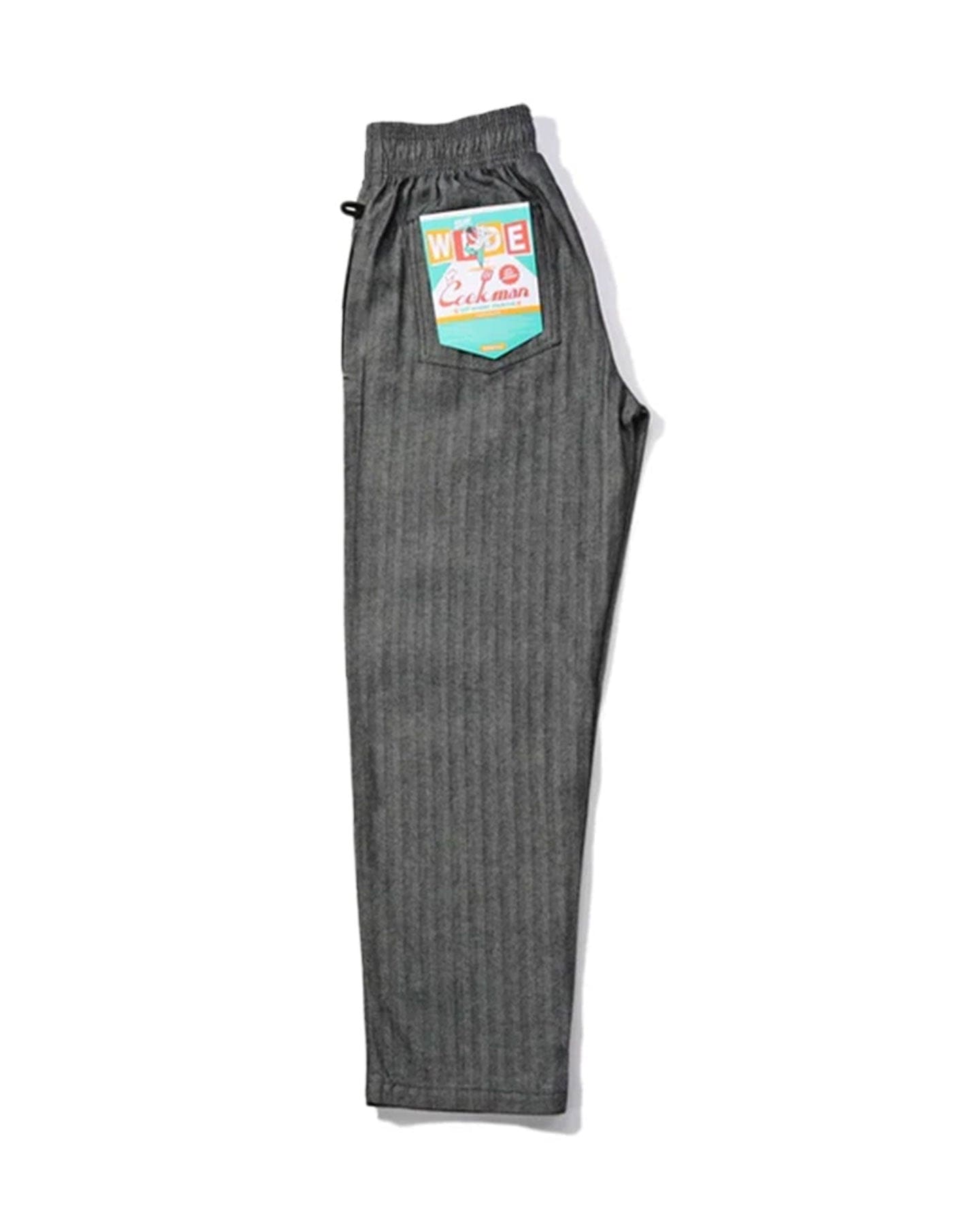 Cookman Chef Pants Semi Wide - Herringbone Denim / Light Black - -