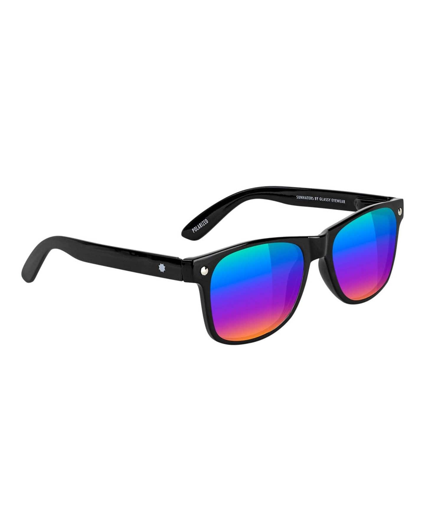 Glassy Leonard Polarized - Black / Color Mirror - sh-leo-blk-color - 732535994522