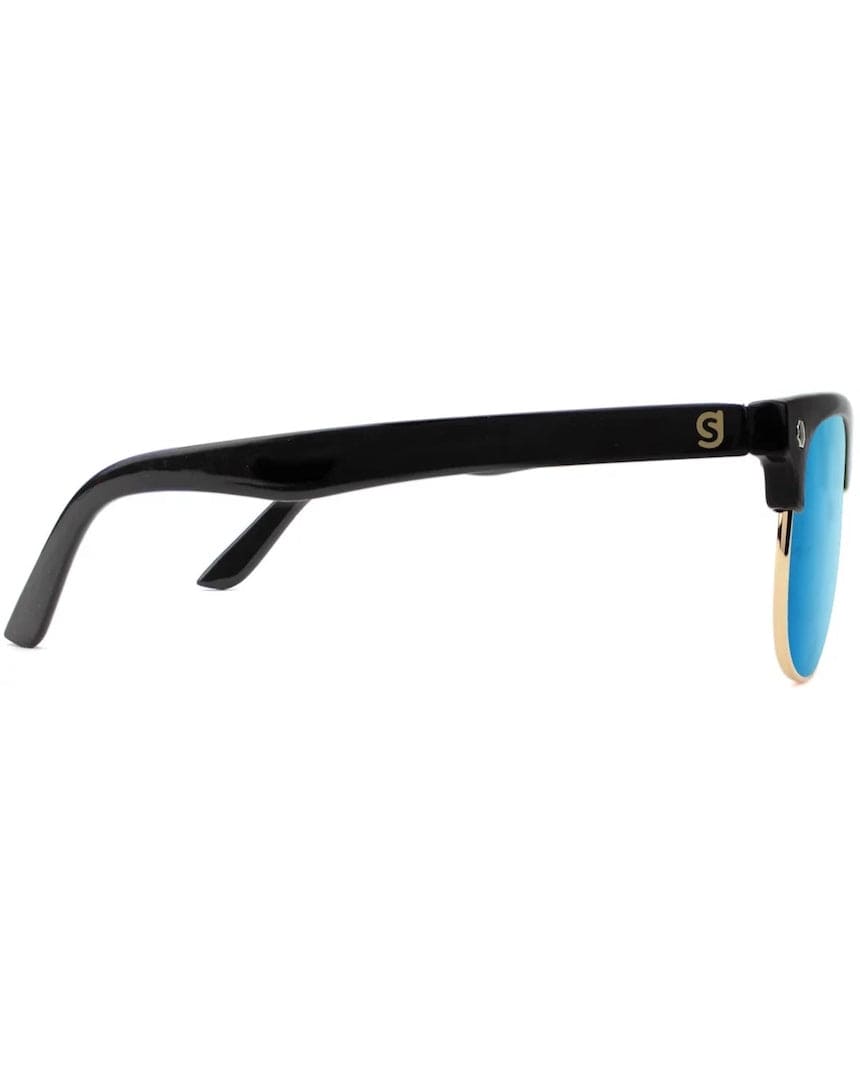 Glassy Morrison Polarized - Black / Blue Mirror - sh-morr-blk/bm - 732535995420