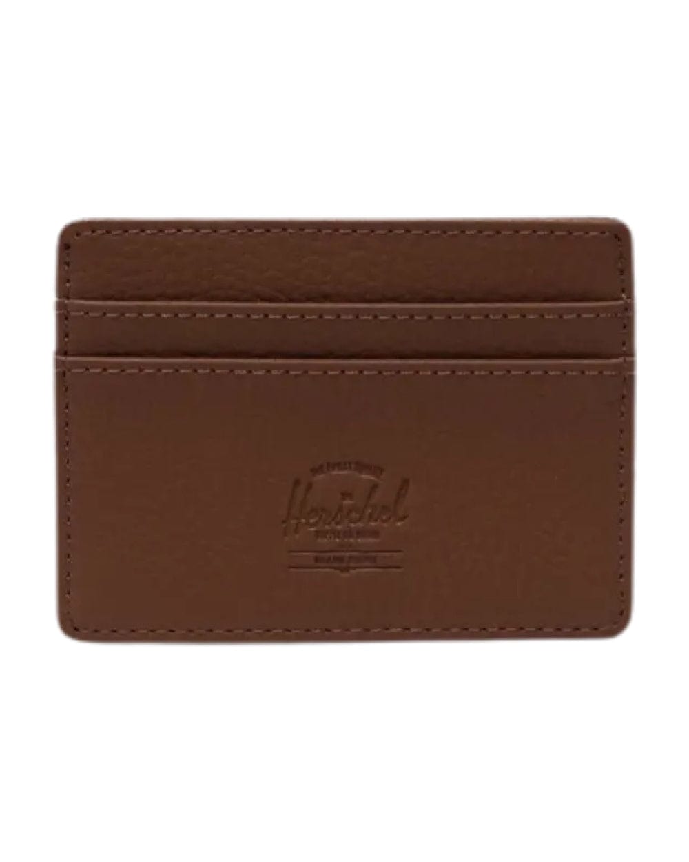 Herschel Charlie Cardholder Vegan Leather - Saddle Brown - 11147-03272-OS - 828432554959