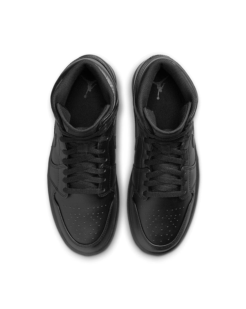 Jordan 1 Mid - Black / Black / Black - -
