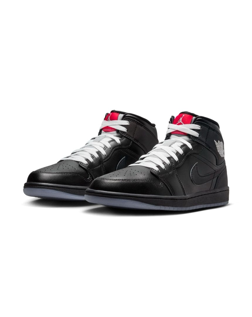 Jordan 1 Mid SE - Black / Black - White - Wolf Grey - -