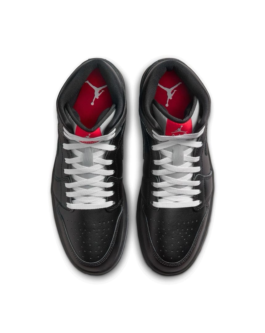 Jordan 1 Mid SE - Black / Black - White - Wolf Grey - -