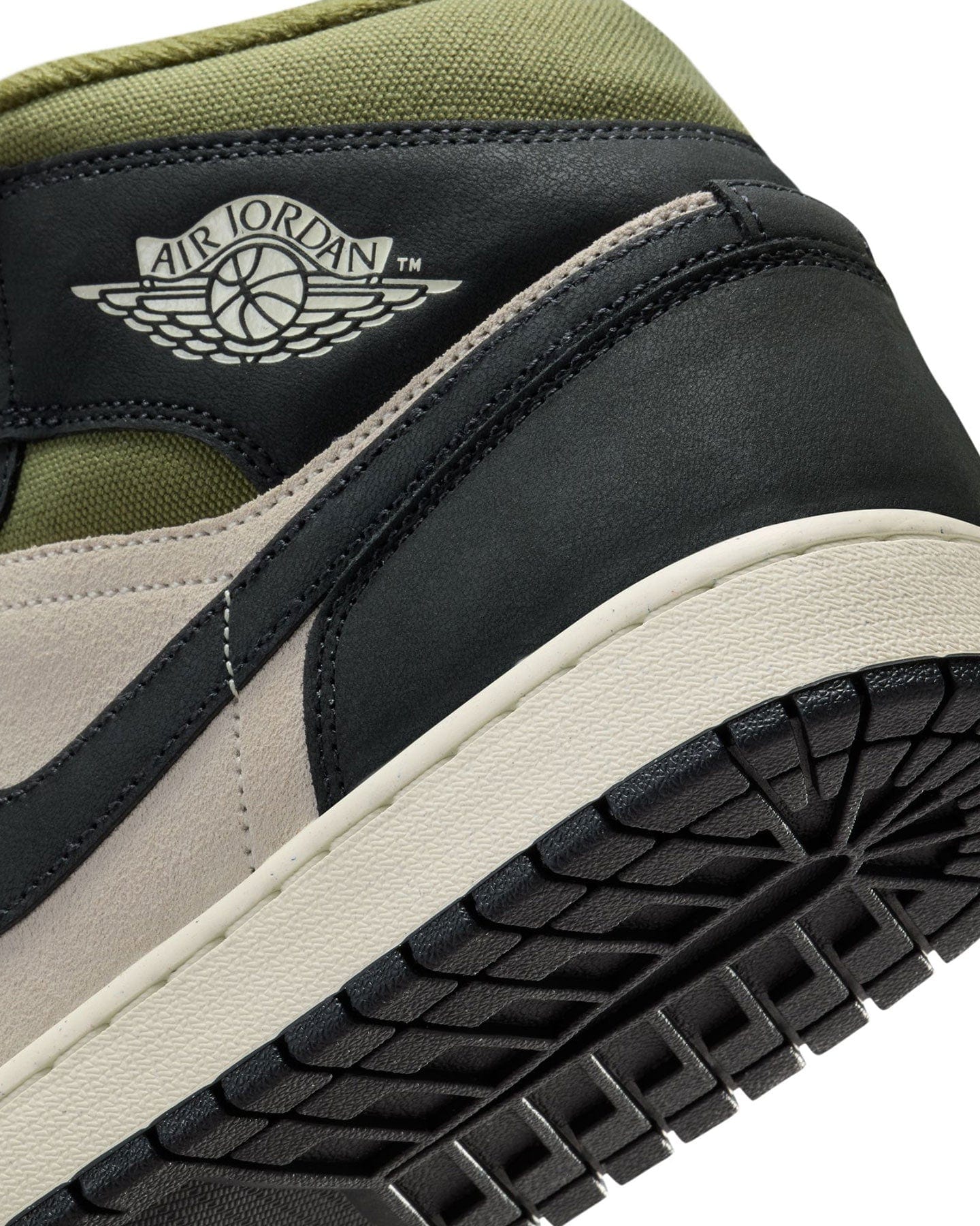 Jordan 1 Mid SE - Lt Orewood Brown / Off Noir - Medium Olive - -
