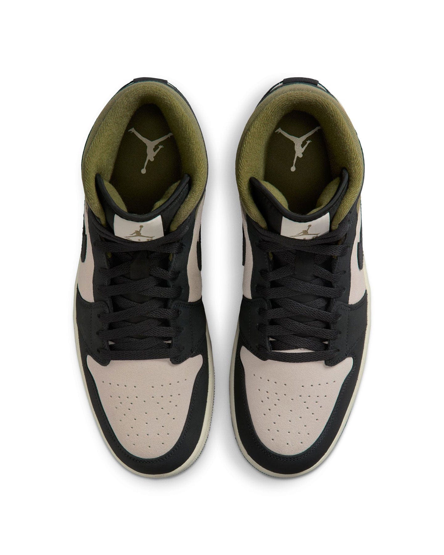 Jordan 1 Mid SE - Lt Orewood Brown / Off Noir - Medium Olive - -
