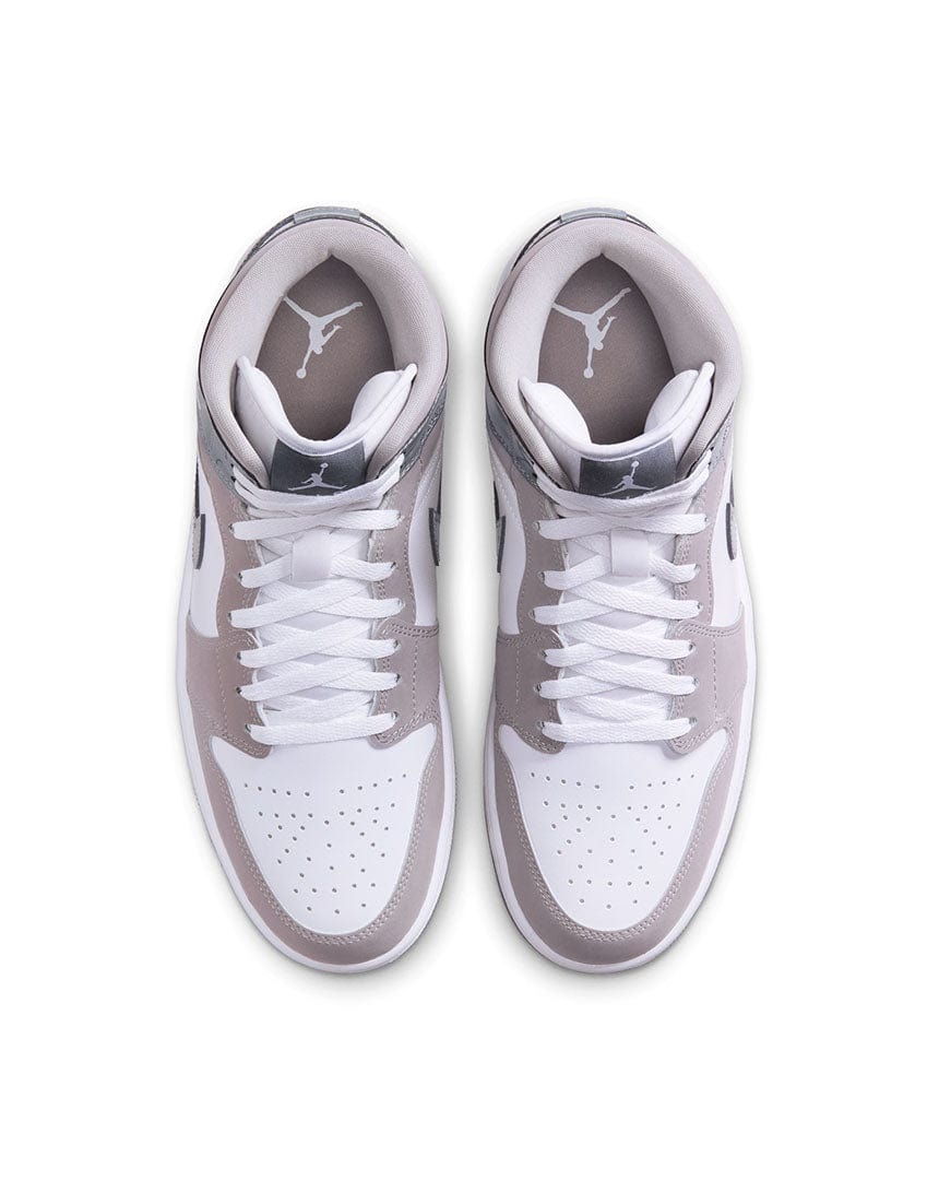 Jordan 1 Mid SE - White / Cool Grey / Medium Grey - -