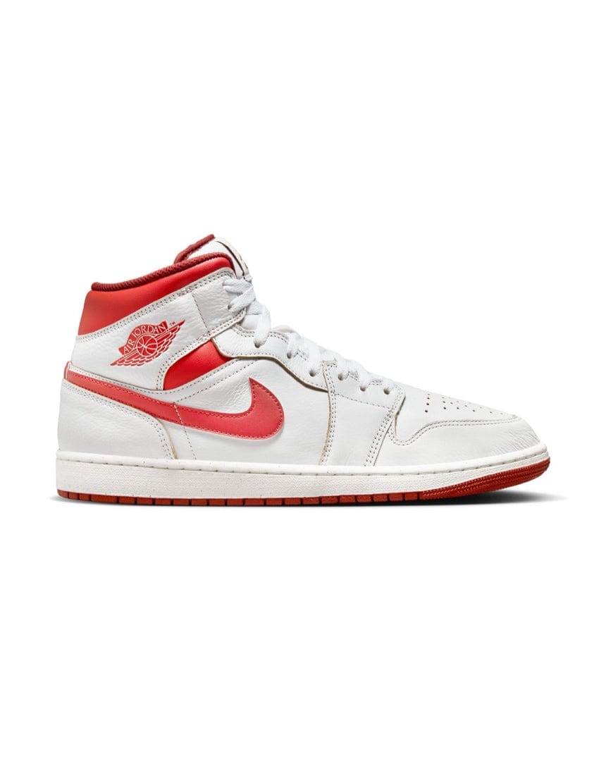 Jordan 1 Mid SE - White / Lobster - Dune Red - Sail - -