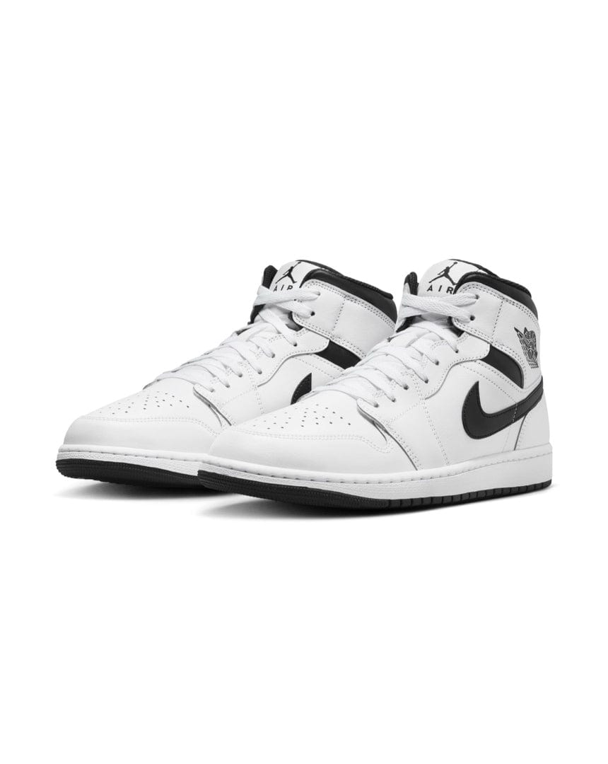 Jordan 1 Mid - "White / Black" - -