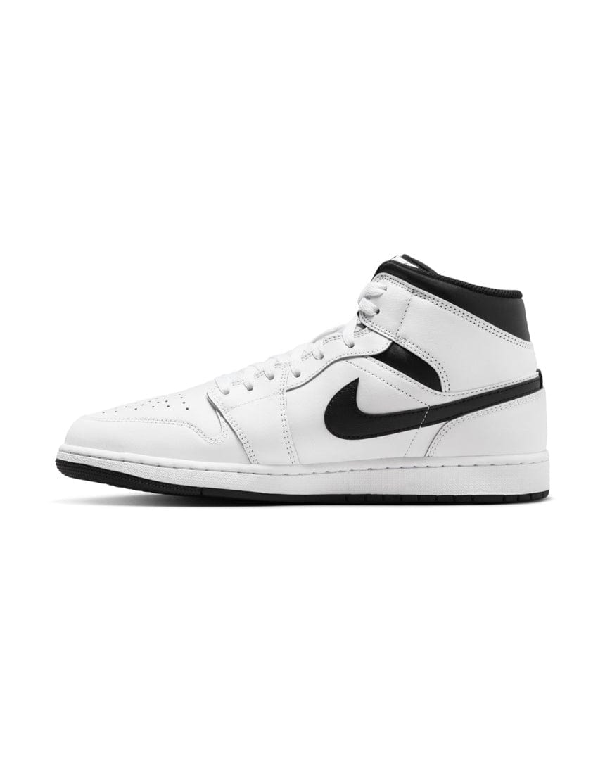 Jordan 1 Mid - "White / Black" - -