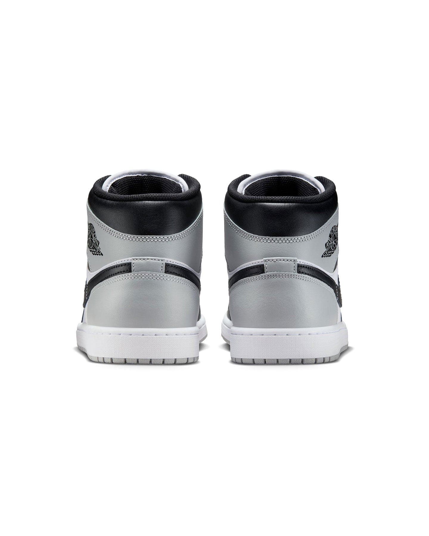 Jordan 1 Mid - White / Black - LT Smoke Grey - -