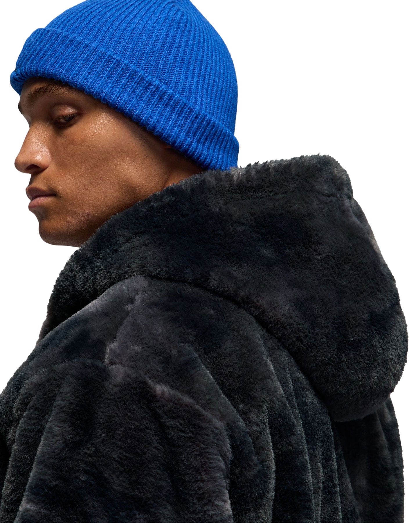 Jordan Brooklyn Holiday Fur Robe - Thunder Grey - -