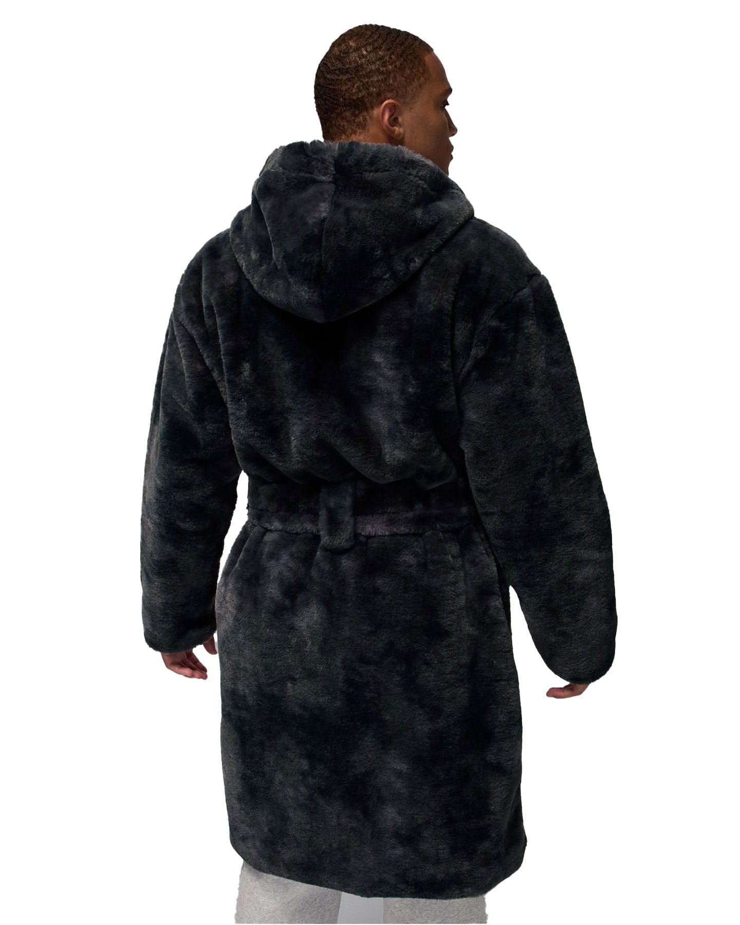 Jordan Brooklyn Holiday Fur Robe - Thunder Grey - -