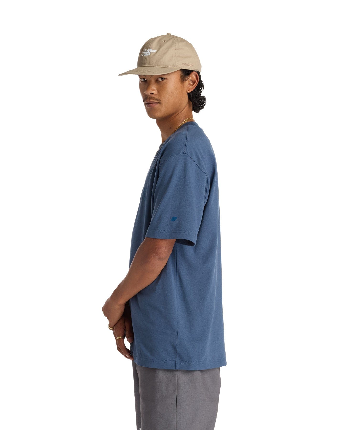 New Balance Numeric Athletic Cotton Tee - Vintage Indigo - -