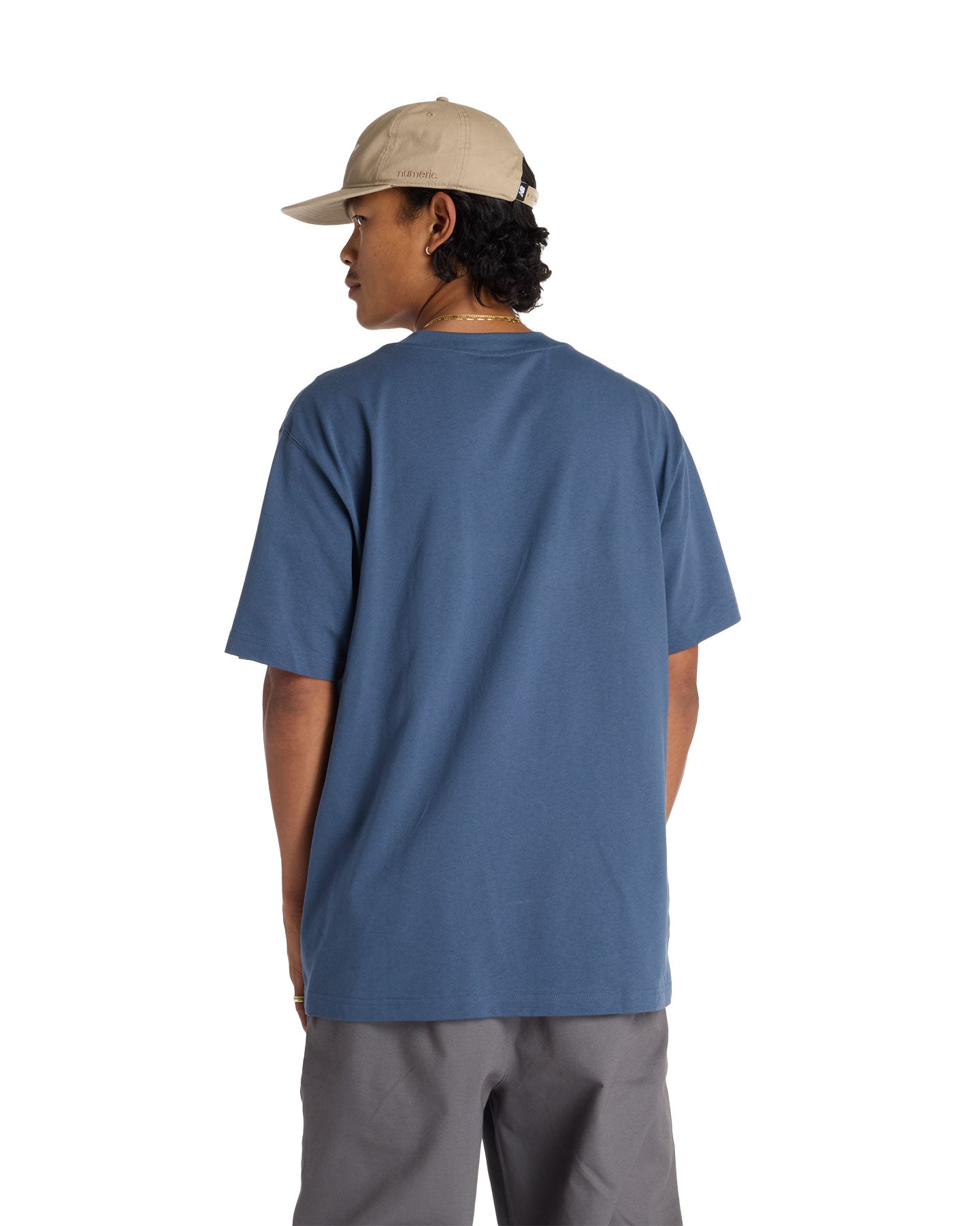 New Balance Numeric Athletic Cotton Tee - Vintage Indigo - -