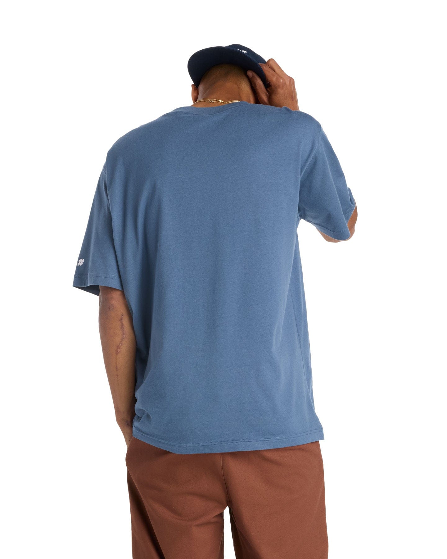 New Balance Numeric Linear Logo Tee - Vintage Indigo - -
