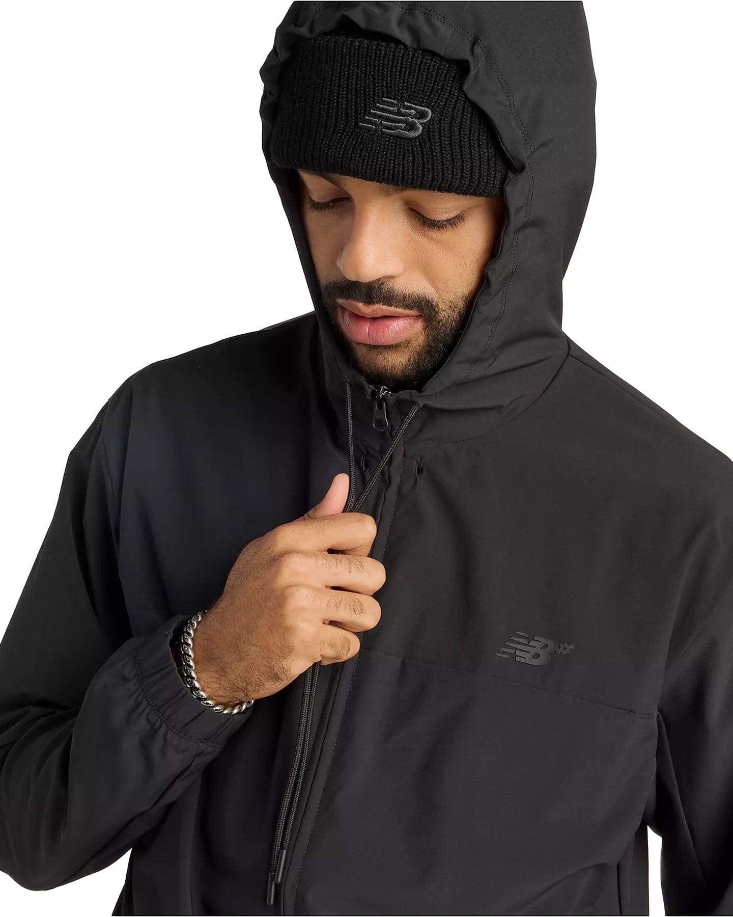 New Balance Numeric Woven Full Zip Jacket - Black - -