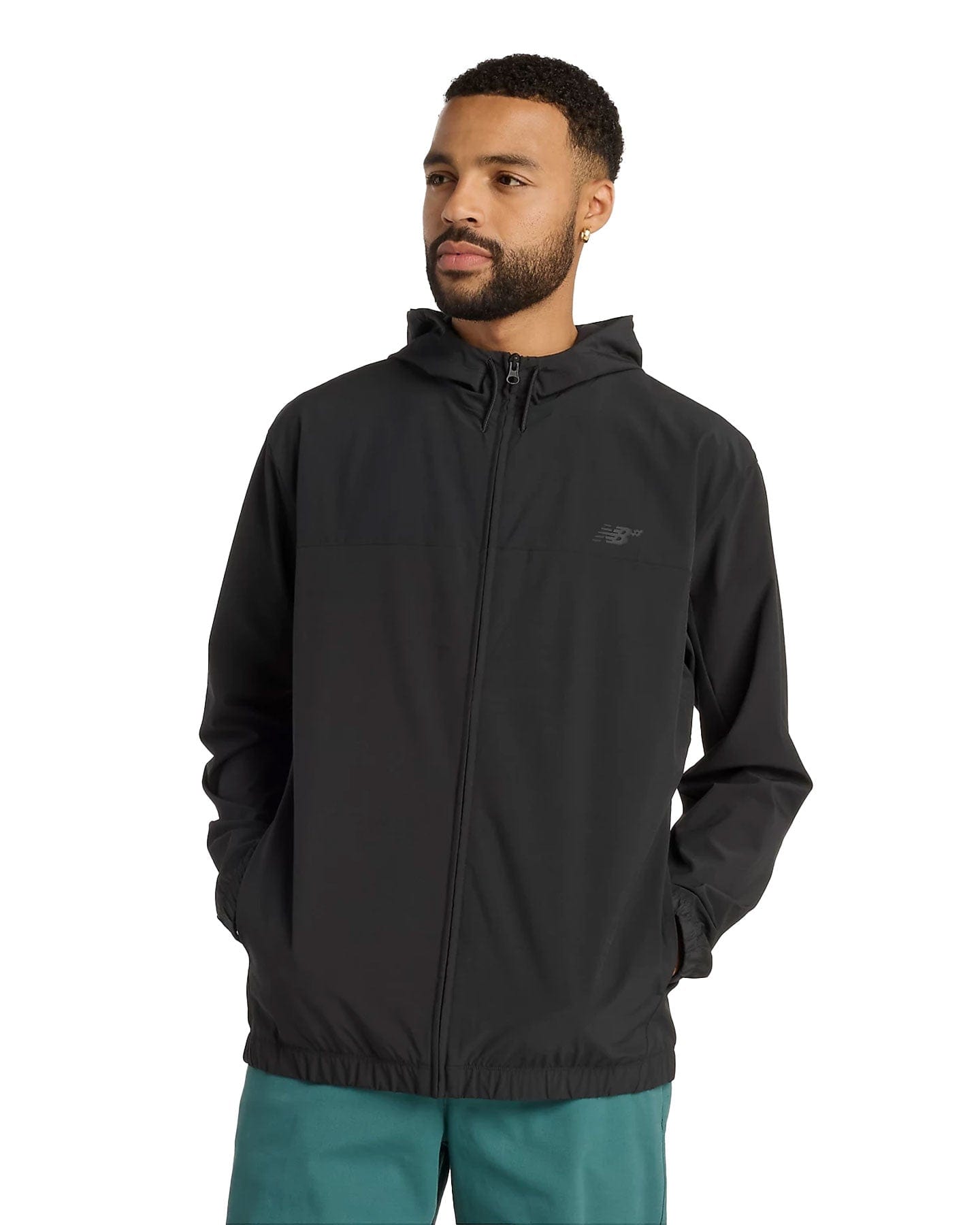 New Balance Numeric Woven Full Zip Jacket - Black - MJ51955BK - 197967323669