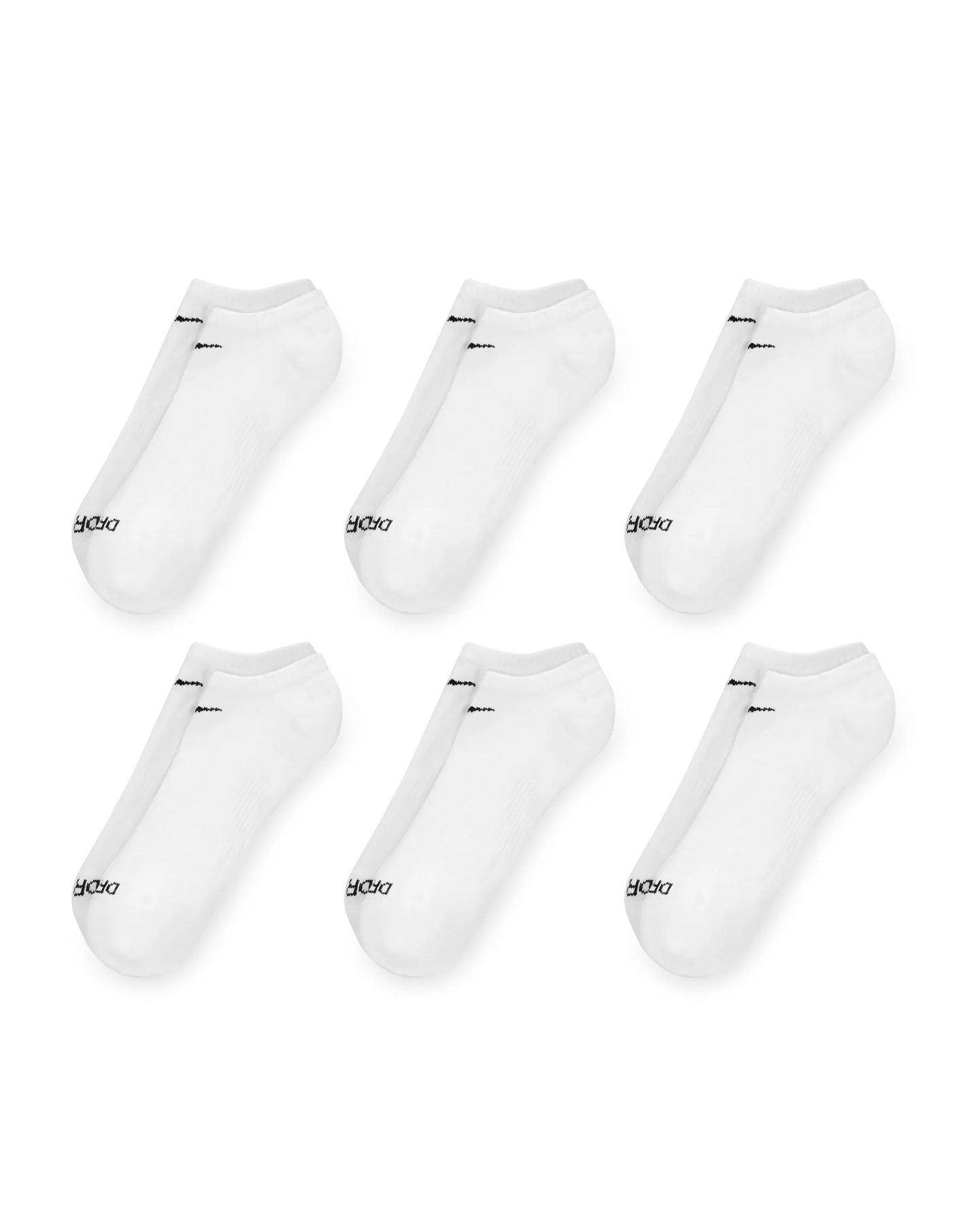 Nike Everyday Plus Cushioned No Show Socks 6 Pack - White - -