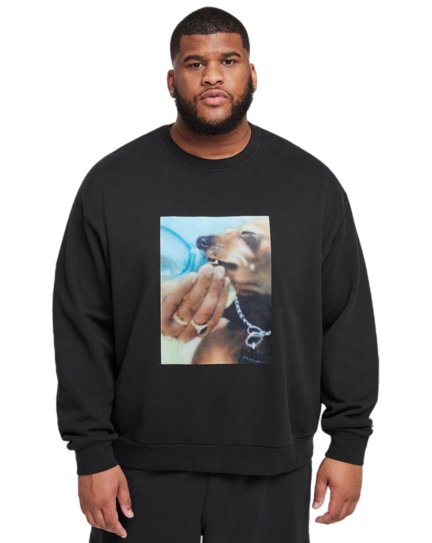 Nike SB Dawg Fleede Crew Neck - Black - HQ3037 010 - 197601397230