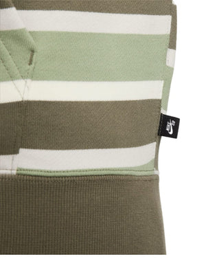 Nike SB Full Zip Stripe Hoodie - Coconut Milk / Oil Green - -