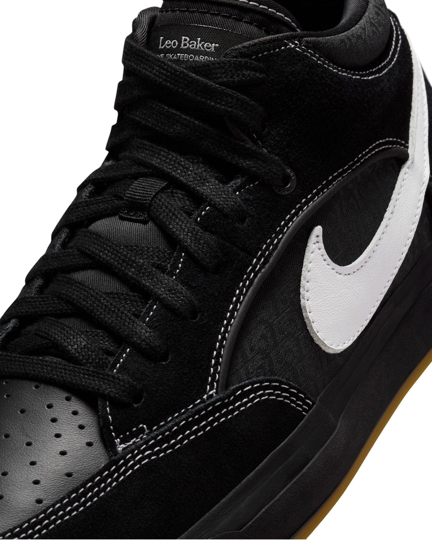 Nike SB React Leo - Black / White - Black / Gum - -