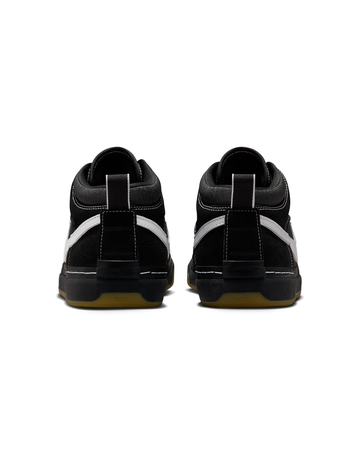 Nike SB React Leo - Black / White - Black / Gum - -