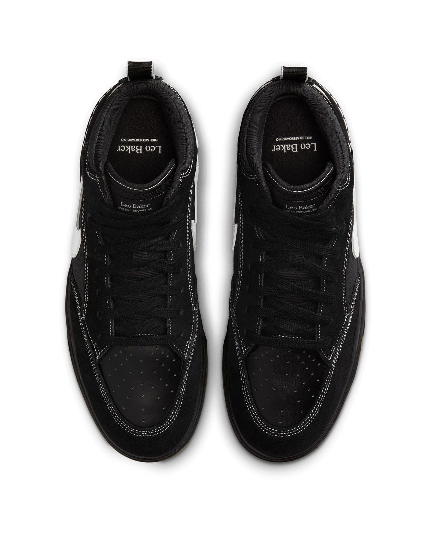 Nike SB React Leo - Black / White - Black / Gum - -
