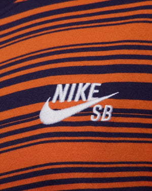 Nike SB Striped Long Sleeve Tee - Purple Ink / Campfire Orange - -
