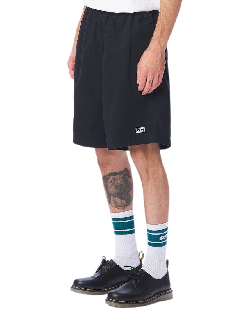 Obey Easy Relaxed Twill Shorts - Black - -