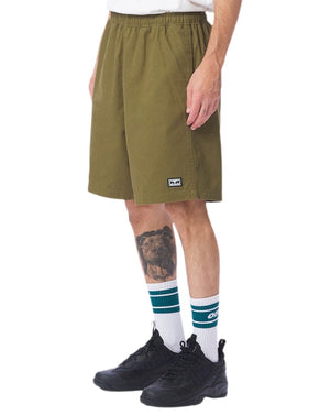 Obey Easy Relaxed Twill Shorts - Field Green - -