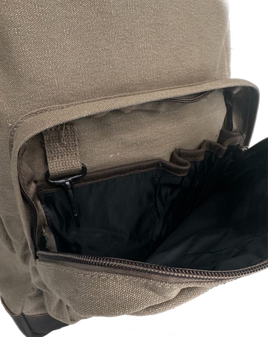 Overload Canvas Teardrop Backpack - Olive - -