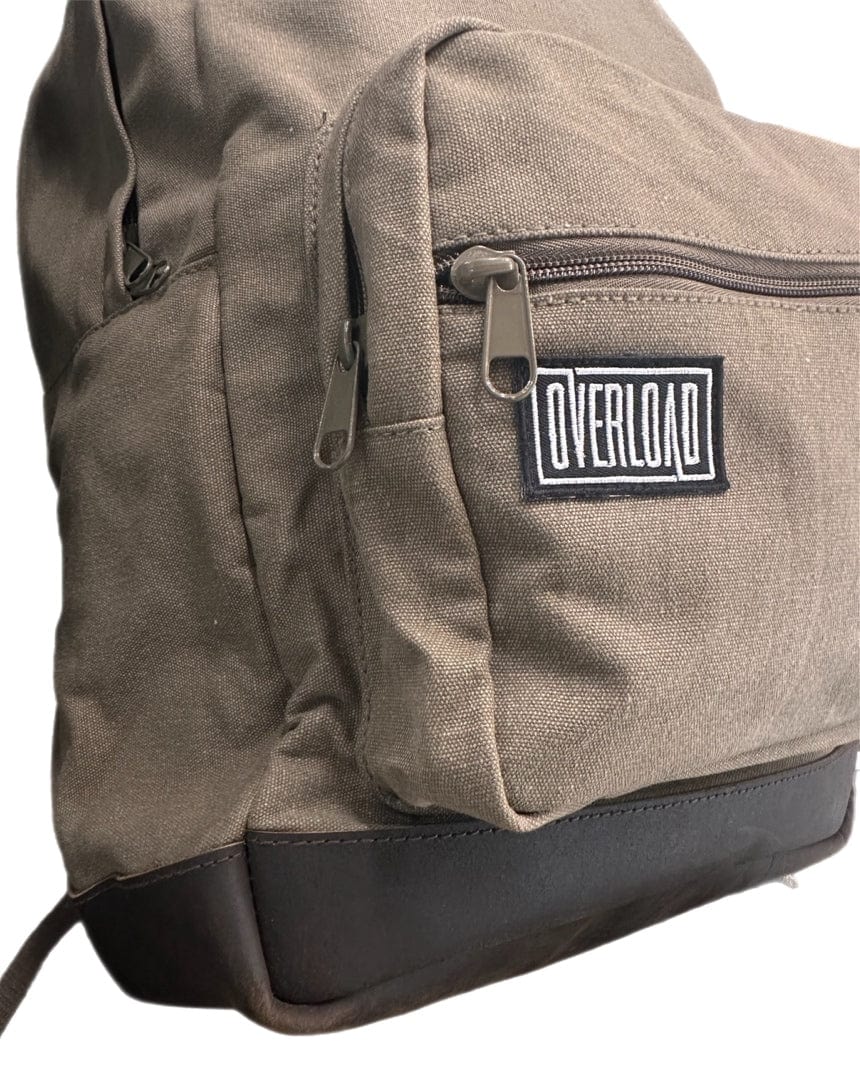 Overload Canvas Teardrop Backpack - Olive - -