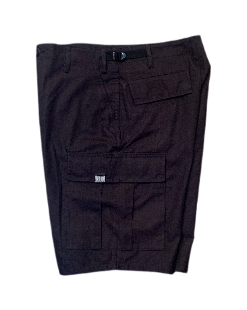 Overload Cargo Shorts - Black Ripstop - -