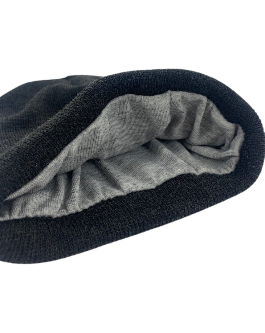 Overload Clip Tag Jersey Lined Beanie - Heather Charcoal - - 29653495
