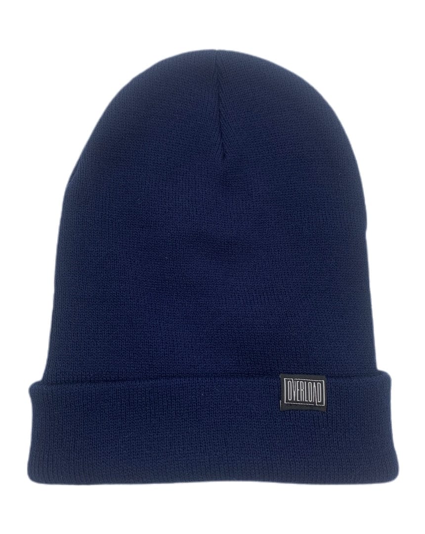 Overload Clip Tag Jersey Lined Beanie - Navy - - 29784567