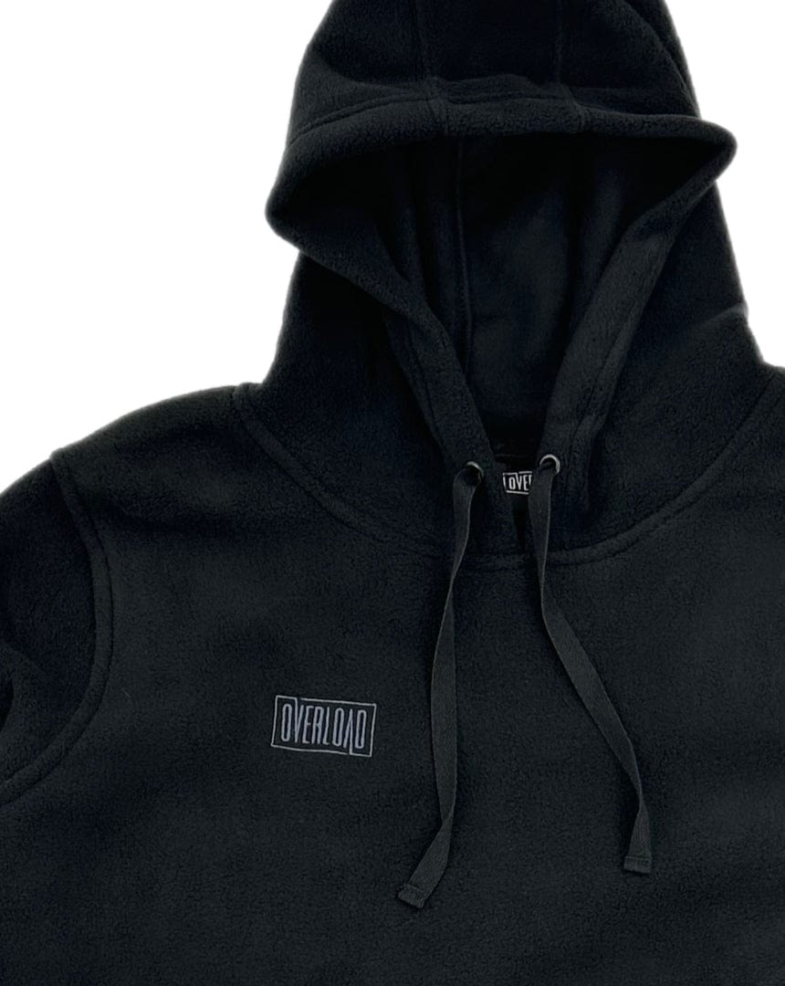 Overload Hoodie Overload Box Logo Polar Fleece Pullover Hoodie - Black