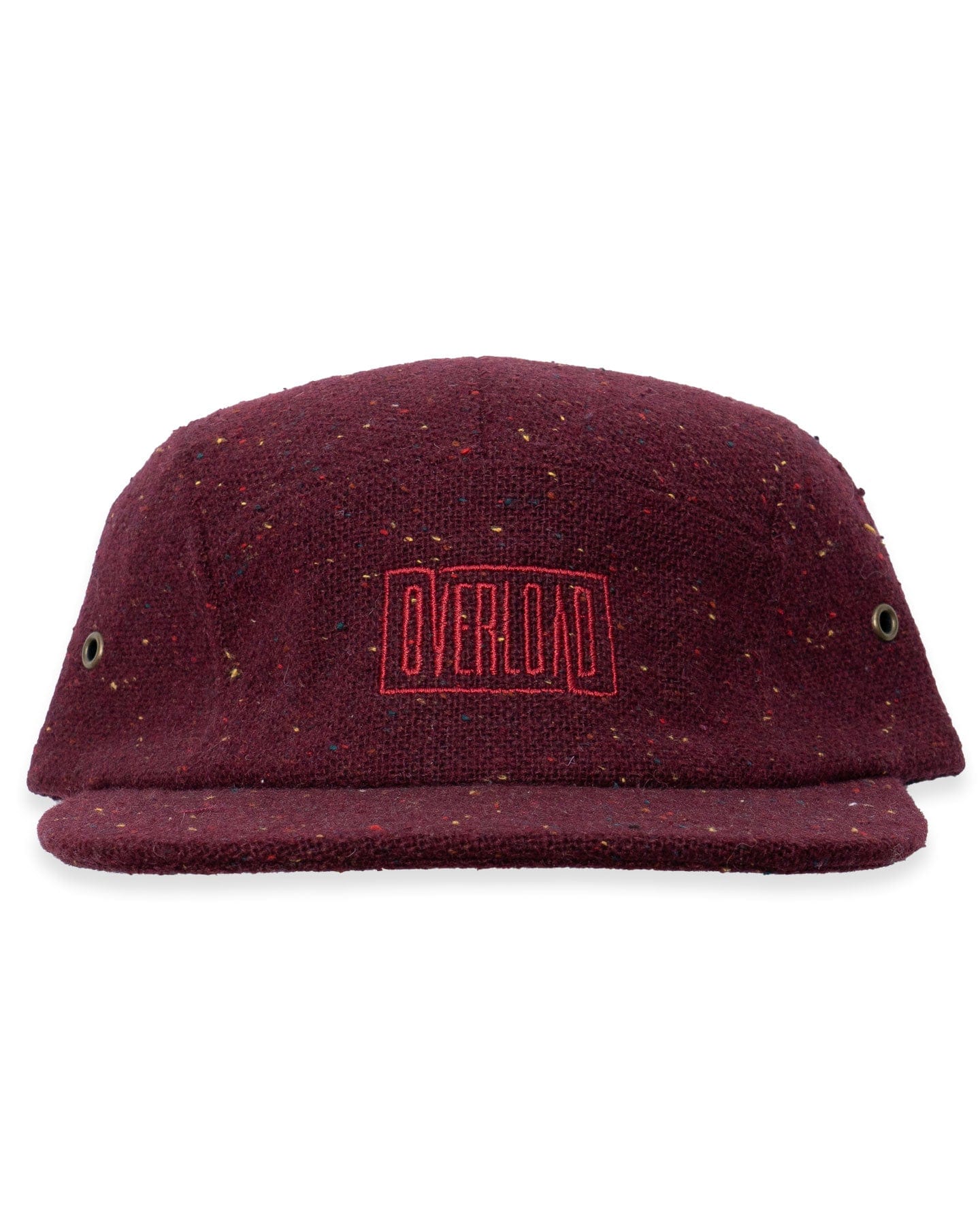 Overload Mini Box Logo 5 Panel Hat - Red Tweed - OLMNBX5PNLRED - 66722551