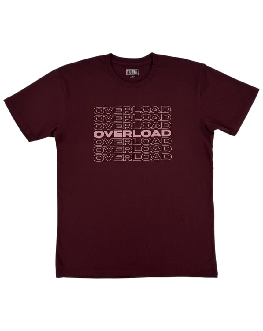 Overload Repeater Tee - Burgandy - -