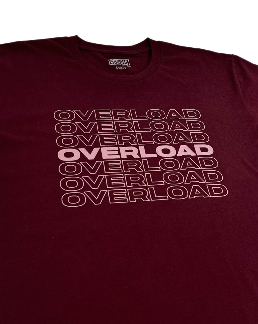 Overload Repeater Tee - Burgandy - -