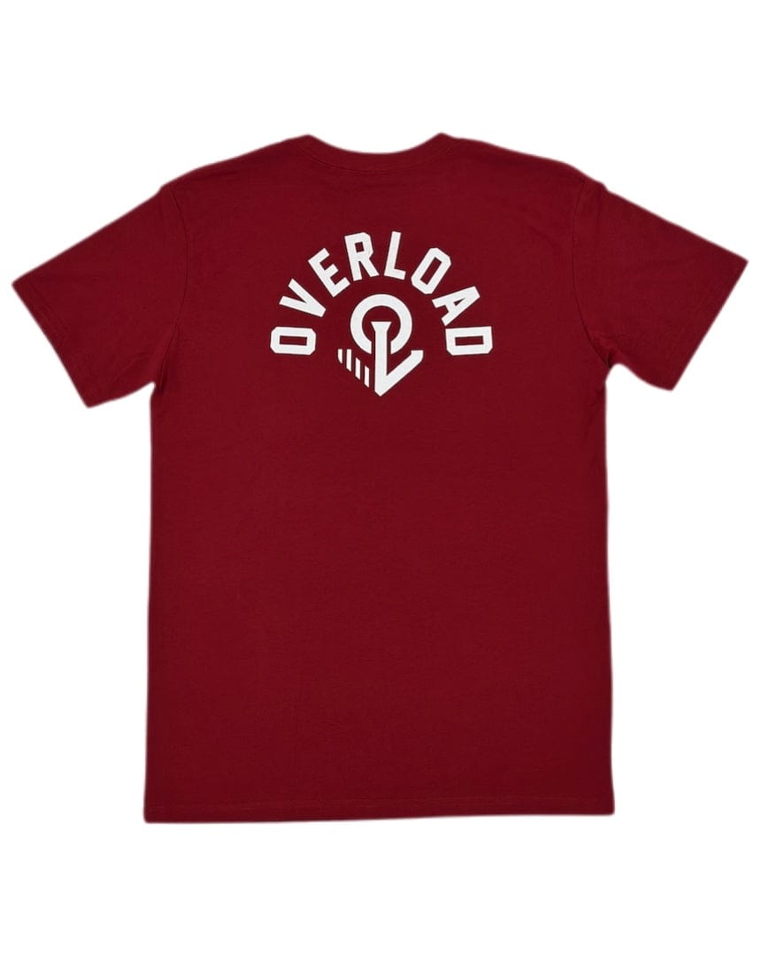 Overload Semi Circle Tee - Cardinal / White - -