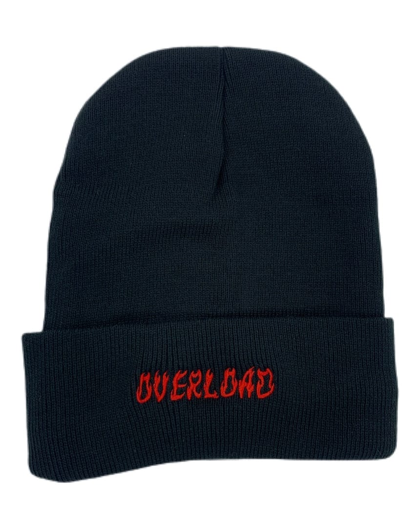 Overload World On Fire Beanie Fold Over Fleeced Lined - Black - - 44462839