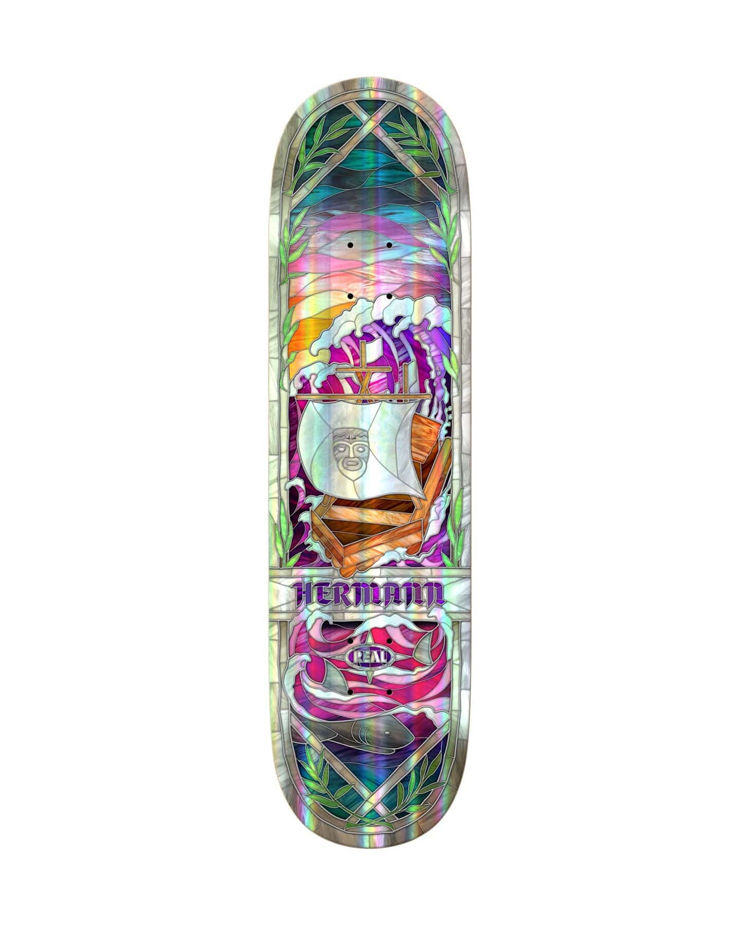 Real Hermann Holographic Rainbow Cathedral Deck - 8.38" - -