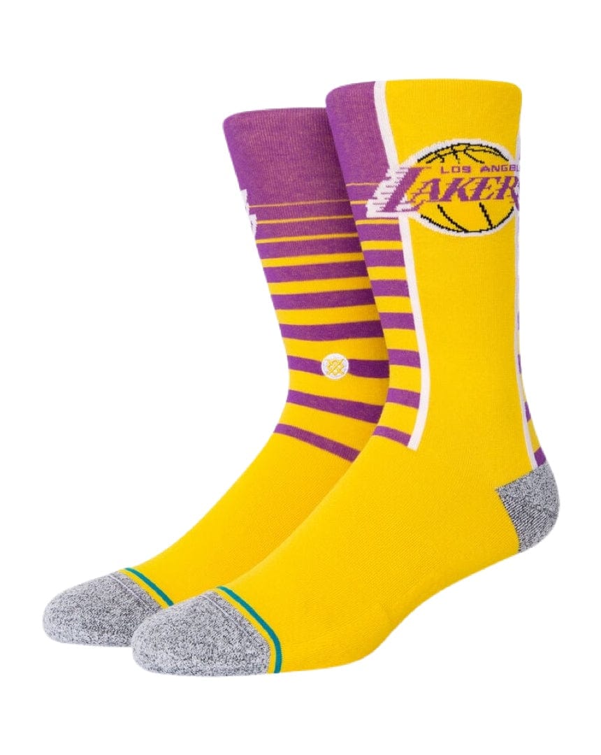 Stance Lakers HWC Gradient Crew Socks - Yellow - - 190107368308