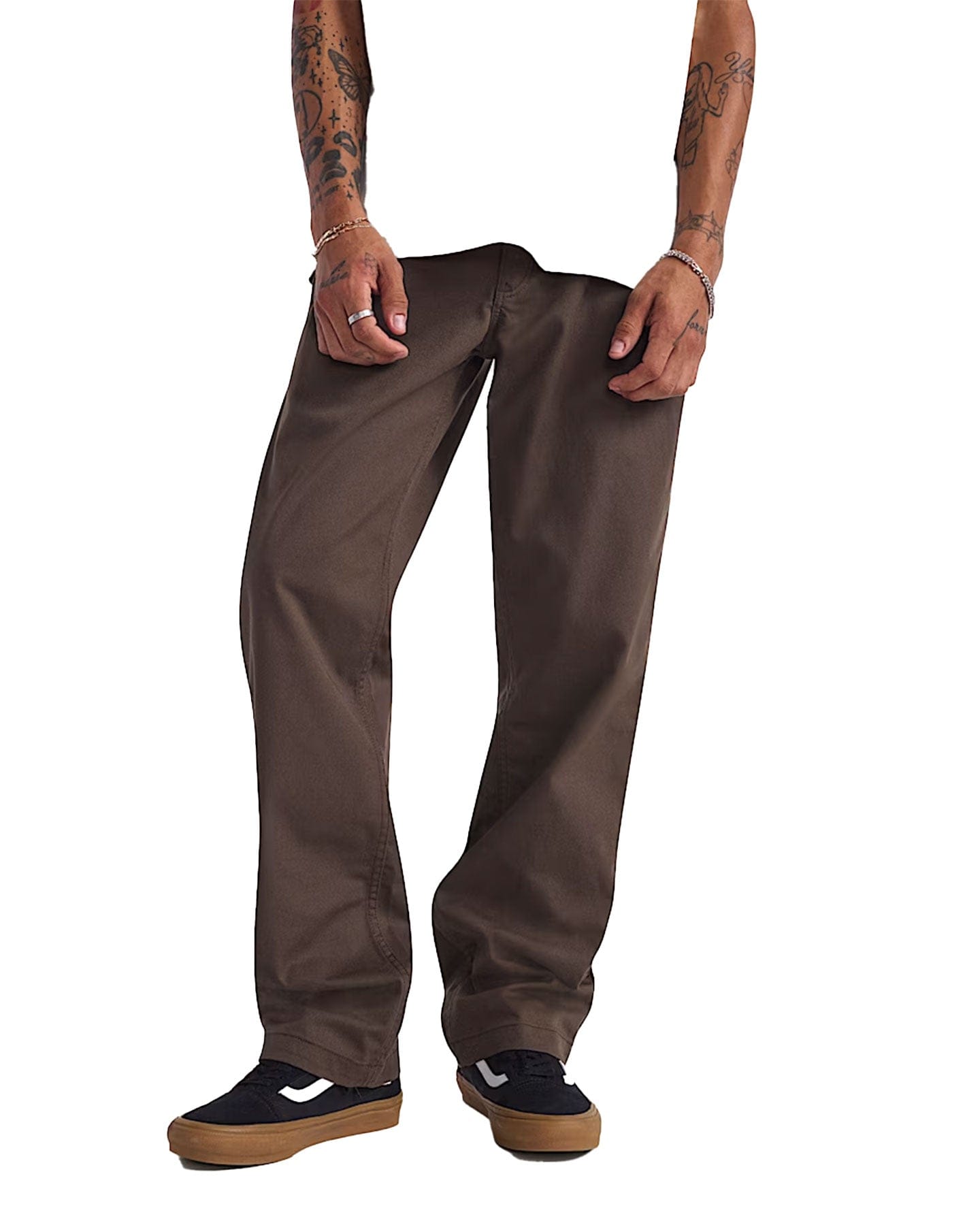 Vans Authentic Relaxed Chino Pants - Coal Brown - -