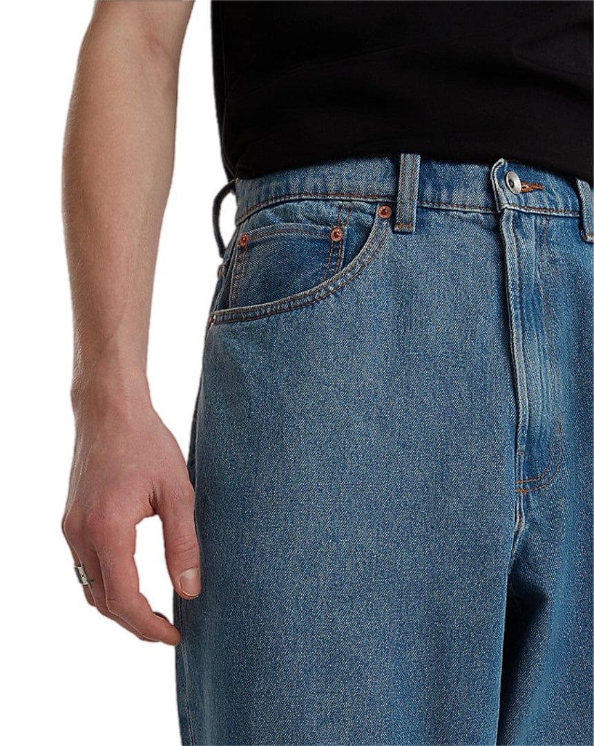 Vans Check-5 Baggy Denim Pants - Stonewash Blue - -